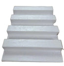 Lámina Acanalada Decorativa WPC Textured White 24X160x2900 mm