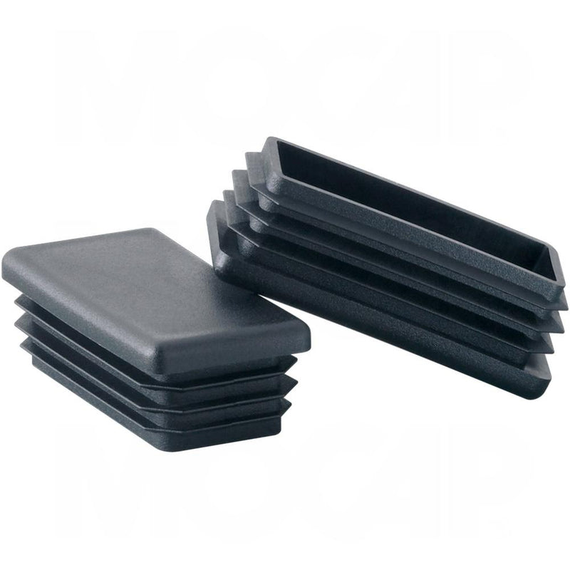 Tapa de plastico negra de 40 x 25 mm ( 1 1/2 x 1" ) para tubo rectangular