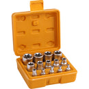 Juego de 14 Pzas Cubos - Socket tipo E Material: Cr-V