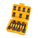 Juego de 14 Pzas 1/2 " impacto Cubos Tipo E y Puntas Torx