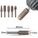 Juego 5 Fresas Limas rotativas HSS de vastago 6 mm. Para MotorTool, Dremel o Taladro.