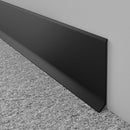 Perfil Para Funcion De Zocalo Rodapie 4" Acabado Negro.