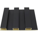 Lámina acanalada decorativa  WPC Matt black 25x195x2900 mm