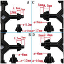 Llave universal para taladros de 4 vías, tamaños 1/2" 9/16" 5/8 " 11/16"