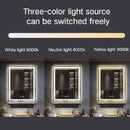 Espejo rectangular con luz led y sistema antiempañante (Alto 70 cm x Largo 50 cm)