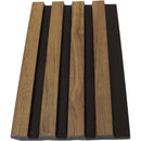 Lámina acanalada decorativa PS Wood and Black 12x120x2900 mm