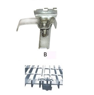 Grapa o fijador tipo B para Rejilla electrosoldada gratin cuando se desean prensar dos laminas