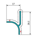 Marco Mosquitera Acople Con U002, U003, U041. Espesor 1.4 Mm. Largo 5.85 Mts. Acabado Anodizado Silv