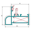 Marco Fijo De 60 Mm. Espesor 1.2 Mm. Largo 5.85 Mts. Acabado Lacado Madera Texturizado. (D3-P1-A1-05