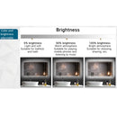 Espejo rectangular con luz led y sistema antiempañante (Alto 50 cm x Largo 70 cm)