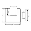 Perno Acero Inoxidable 316 Dia. 30X38mm. (C-3130SUS-10/38MM.).