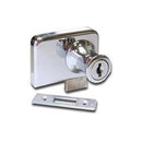 Cerradura puertas dobles sin saque para vidrios de 5-6mm.