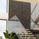 Lámina acanalada decorativa PS Dark old wood 12x120x2900 mm