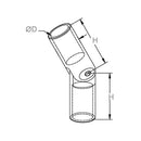 Coditos Articulados Para Tubos De 12 Mm. Acabado Espejo.