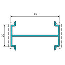 Union Marco 45 Mm. Espesor 1.3 Mm. Largo 5.85 Mts. Acabado Anodizado Bronze 15 Micron. (D3-P1-A1-05-