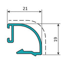 Junquillo Curvo 21 Mm Con Grapa. Espesor 1.2 Mm. Largo 5.85 Mts. Acabado Lacado Madera Texturizado.