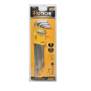 Juego llaves hexagonal de 9 Pzas Extra Largas Crv Metrico