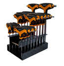 Juego  18 Pzas Llave hexagonal Mango T Metrico y Pulgadas