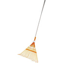 Rastrillo de jardin 22 dientes. Medida 55x47cm. Mango de madera 1" x 120 cm de largo