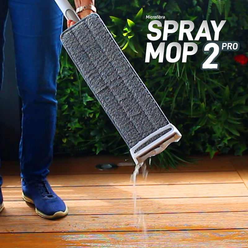 Spray Mop 2 Pro. Trapeador plano con spray y gatillo en el mango.