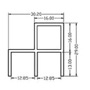 Perfil Guia Superior Para Puertas Corredizas. Anodizado. 3 Mts.