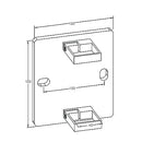 Anclaje Lateral De Tuberia Cuadrada 40X40mm.