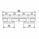 Clip Redondo Vidrio De 6 A 12 Mm . Tipo Vidrio-Vidrio. 180 Grados Acabado Brillante