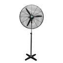 Abanico industrial 30" 240 watt de Pedestal con base. Color negro. 3 velocidades 1
