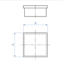 Tapon Cuadrado 40X40 Mm Para Barandas.
