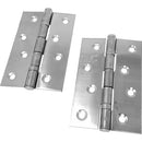 (Par) Bisagra En Acero Inoxidable Con 6 Perforaciones 100*2Mm.