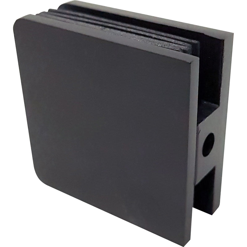Conector Muro- Vidrio Color Negro. Bronce Alta Calidad. Con Una Sola Perforacion