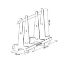 Racks de vidrio chico 180x100 x60 cm. Peso max 750kg. Para armar rapido.  (D5H012.2)