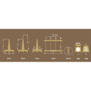 Racks de vidrio chico 180x100 x60 cm. Peso max 750kg. Para armar rapido.  (D5H012.2)