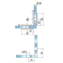 Clip Vidrio-Vidrio 90 Aleacion ZAMAC. Economico Acabado Satinado. Vida Util 2-3 Años