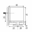 Clip Redondo Vidrio De 6 A 12 Mm . Tipo Vidrio-Muro. Acabado Brillante