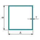 Tubo Cuadrado 4" X 4"  Espesor 1.8 Mm.  Largo 5.85 Mts. Acabado Anodizado Bronce 15 Micron