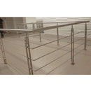 Poste Redondo Para 42.4Mm. 105Cm De Altura,4 Soportes De Barras De 12.7Mm.Acabado Satinado Tipo 304