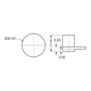 Pivotes Vidrio-Vidrio Pegar Con UV Glue (Par) (C-UV-SSS3010-35GG).