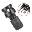 Adaptador de llave hexagonal de ½” a ¼”, color negro