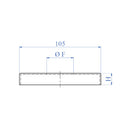 Tapa Decorativa De Piso Para Tubo De 42.4 Mm . Acabado Espejo316.