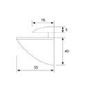 Soporte De Repisas De Vidrio Tipo Pelicano Chico. Para Vidrios De 3-12 Mm.Brillante (P/Pares)