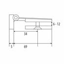 Bisagra Para Vidrio De 6 A 12 Mm . Tipo Vidrio-Muro. Acabado Brillante