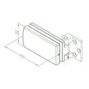 Bisagra A Muro Sistema Plegable. Satinada Para Vidrios 10-12 Mm