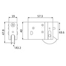 Rueda Metalica Regulable Para Puerta De Serie 8025 Y Puerta Corredera Nacional. Diametro De 38 Mm.