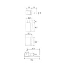Juego De Pivotes Estandar Decentrado Para Puertas De Aluminio  Acabado Silver.