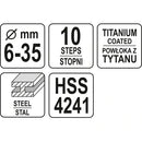 Broca Conica Escalonada De 6-35 Mm