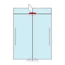 SOPORTE SUPERIOR PUERTAS DOBLE.