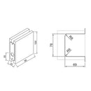 Recibidor De Cerradura Cuadrada Brillante