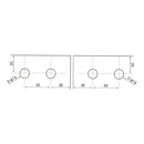 Bisagra Vidrio-Vidrio Sencilla Sistema Plegable. Satinada Para Vidrios 10-12 Mm