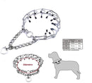Collar de acero inoxidable para entranamiento para Perros.  Talla L - Razas Grandes.